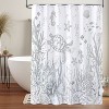 LunaLulinlk Blue Pink Bathroom Curtain with 12 Hooks, 72" x 72" - 3 of 4