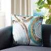 Nima Pillow - Blue/Gold - 18"X18" - Safavieh - 2 of 4