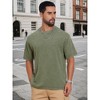 INSPIRE CHIC Men's Retro Distressed Crew Neck Short Sleeve Solid T-Shirts - 4 of 4