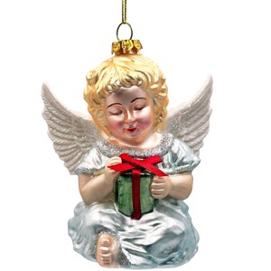 Vintage Angel Handpainted Classic Glass Christmas Ornament, Sentimental Faith Gift| OrnamentallyYou - 1 of 4