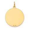Black Bow Jewelry 14k Yellow Gold Laser Etched Dachshund Disc Pendant, 19mm - 3 of 4