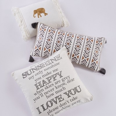Camden Gray and Cream Cotton Full/Queen Duvet Cover Set