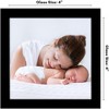 Americanflat 4x4 Picture Frame - Streamline Collection - Thin Border Square Frame for Tabletop and Wall Display - Black - 2 of 4