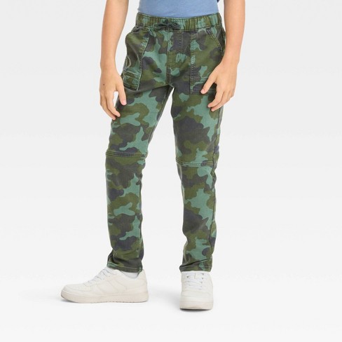 Mens Camouflage Cargo Joggers Slim Fit Long Camo Hiking Pants For