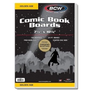 BCW Comic Book Boards Golden 7 1/2 x 10 1/2 (100 per pack) - 1 of 1