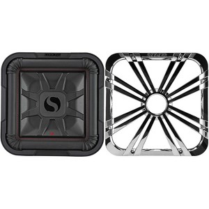 Kicker 46L7T124 L7T L7-Thin 12-Inch (30cm) Subwoofer, Dual Voice Coil, 4-Ohm, 600 Watt w/ Chrome LED Grill Bundle - 1 of 4