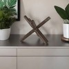 HomeRoots 10" Rustic Metal X Decorative Sculpture - 2 of 4