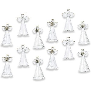 Fun Express Glass Angel Star, Heart, Praying hands Ornaments Home Decor 12 Pieces - 1 of 3