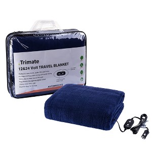 Electric Car Heating blanket, Plush by Trimate -- 3 Heat Settings, Auto Shutoff - 1 of 4