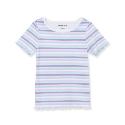 Lands' End Kids Short Sleeve Ribbed Henley T-Shirt