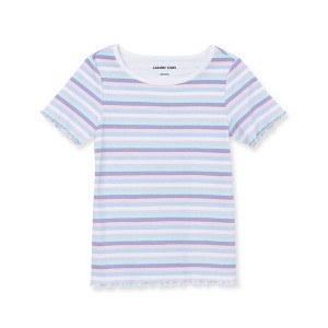 Lands' End Kids Short Sleeve Ribbed Henley T-Shirt - 1 of 2