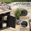 52.8"W Outdoor Grill Cart with Extended Work Table, Rolling Kitchen Island On Wheels with Storage, Patio Bar Cart for Backyard Garden Poolside - 4 of 4