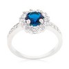 Slickblue 2.1 Ct Round Cut Classic Halo Ring for Women in Rhodium Plated, in 6 Color Options, Sizes 5-10 - 3 of 4