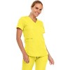 MediChic Women's V-Neck Scrub Set Straight Leg Six Pocket Cargo Scrub Pants with 4-Way Stretch Scrubs Sets - 4 of 4