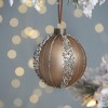 Whisen D3.9" Christmas Ball Ornaments, Glass Decorative Hanging Ball Christmas Tree Ornaments, Set of 6 - 3 of 4