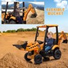 4 in 1 JCB Ride On Excavator, 12V Kids Toy with Remote Control & Front Loader & Digger, Four Transformable Forms - 2 of 4