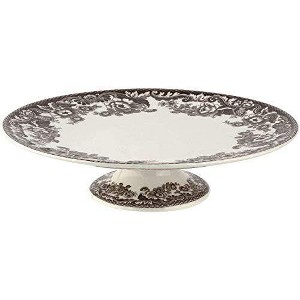 Spode Delamere Footed Cake Plate 10.5" British Floral Fine Porcelain Thanksgiving Dessert Stand, Serving Decorative Accent Holiday - 1 of 3