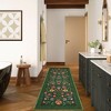 Washable Vintage Floral Living Room Rugs, Soft Large Farmhouse Bedroom Carpet, Non Slip Stain Resistant Floor Cover for Dining Room Kitchen - 4 of 4