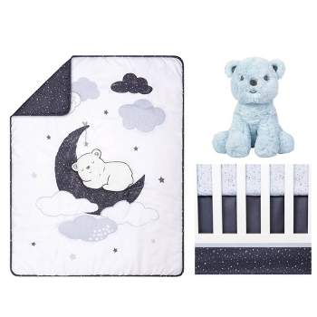 Sammy & Lou Bearly Dreaming Baby Nursery Crib Bedding Set - 4pc