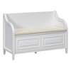 ACEPANO 41.9 in. W Multifunctional Storage Bench with Safety Hinge-White - 3 of 4
