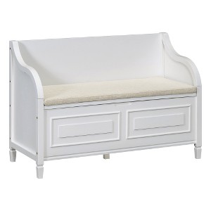 Cesicia Rustic Style Solid wood Entryway Multifunctional Storage Bench with Safety Hinge - 1 of 4
