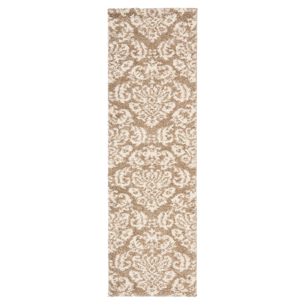  Runner Beige/Cream Abstract Loomed
