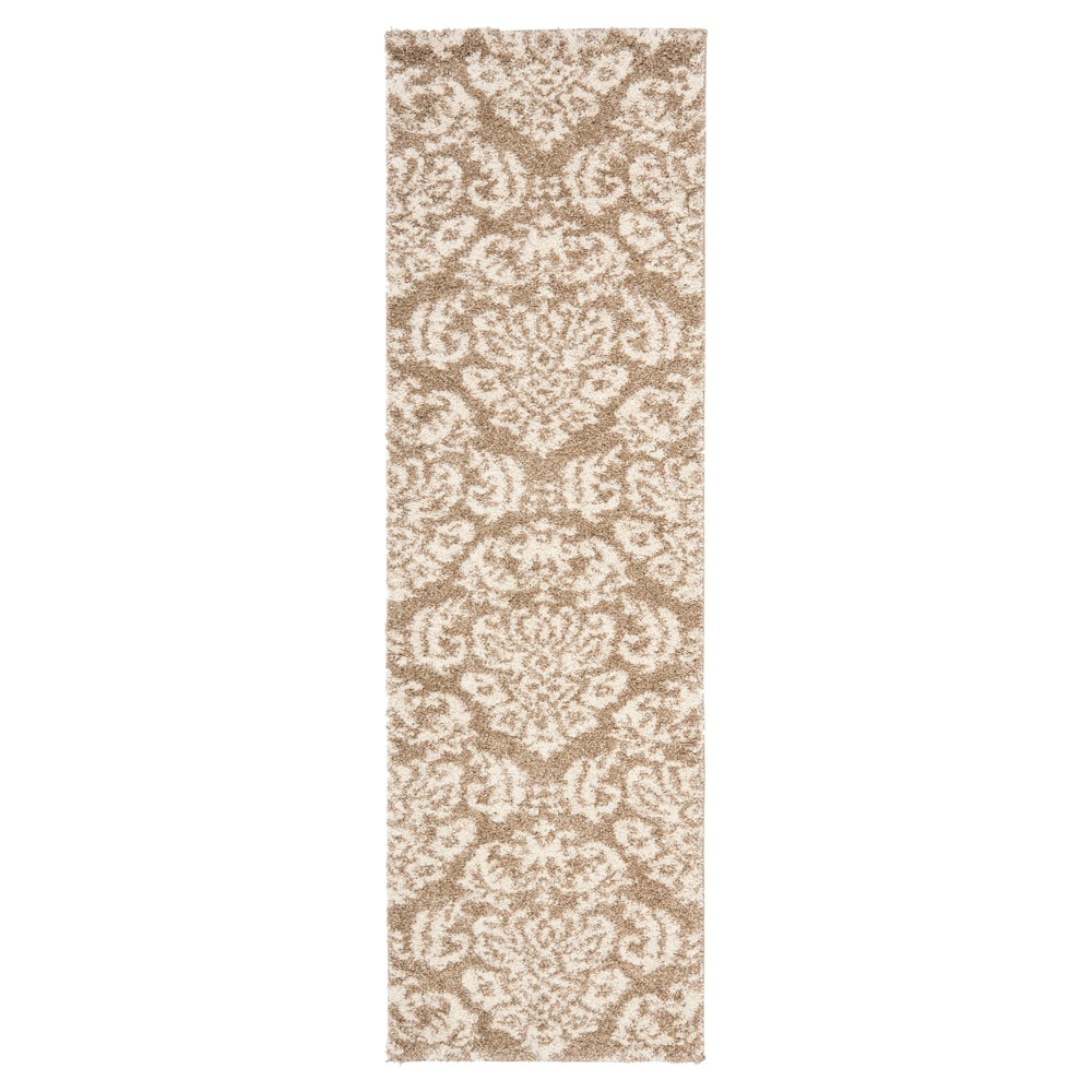 2'3inx11' Runner Beige/Cream Abstract Loomed - Safavieh