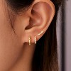 Inerney Gold Huggie Hoop Earrings Set for Women, Dainty Small Sterling Silver Earring Stacks Hypoallergenic Jewelry for Multiple Piercings - 2 of 4