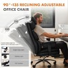 CAVINAS Ergonomic Desk Chair with Retractable Footrest, High Back Executive Office Chair, Adjustable PU Leather Computer Chair with Swivel Wheels - 2 of 4