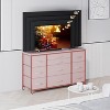 Wide Dresser with 10 Large Drawers for 55'' Long TV Stand with Power Outlet Entertainment Center, for Bedroom, Closet, Entryway, Sturdy Metal Frame - 4 of 4