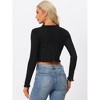 Allegra K Women's Long Sleeve Knit Elegant Open Front Casual Bolero Cardigan - 4 of 4