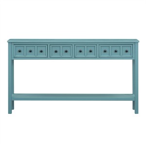 OUTSUPPLY Entryway Console Table with 4 Drawers & Shelf, Narrow Sofa Table for Hallway, Living Room, Easy Assembly - 1 of 4