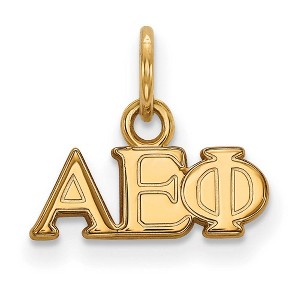 Black Bow Jewelry 14k Yellow Gold Plated Sterling Silver Alpha Epsilon Phi Greek Life Extra Small Pendant - 1 of 3