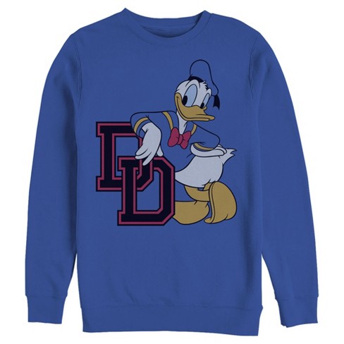 Men's Mickey & Friends Mickey & Friends Donald Duck Club Sweatshirt - Royal  Blue - X Large