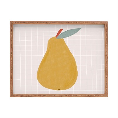 Hello Twiggs Yellow Pear 18" x 14" Large Rectangular Tray - Deny Designs