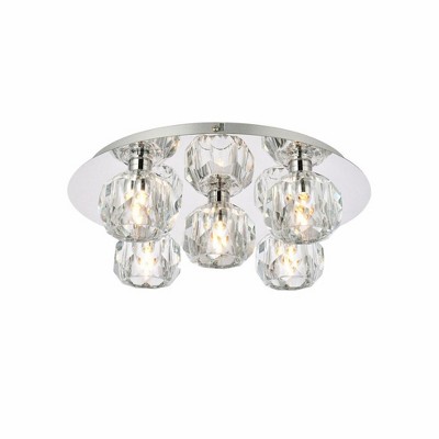 Elegant Lighting Graham 5 - Light Flush Mount in  Chrome