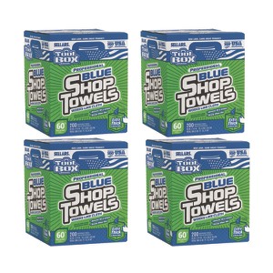 Sellars Blue Shop Towels, 1-Ply, 10 x 12, Blue, 200 Sheets / Box, 4 Boxes / Carton - 1 of 1