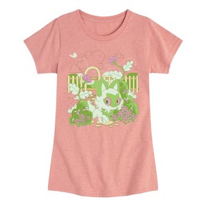 Girls' - Pokémon - Sprigatito Cottage Garden Fitted Short Sleeve Graphic T-Shirt - 1 of 4