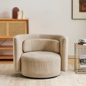 Christopher Knight Home Lana Modern 360° Swivel Upholstered Accent Armchair - 1 of 4