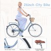 Whisen 22" Girls Bicycle, City & Outdoor Bike with 7-Speed Gear, Basket , Steel Frame, Double Brakes - 2 of 4