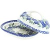 Blue Rose Polish Pottery 331 Vena Butter Dish - 2 of 2