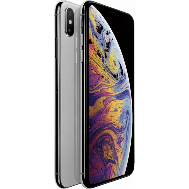 Apple iPhone Unlocked XS Max Pre-Owned (64GB) GSM/CDMA Phone - Silver, 1 of 9