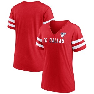 MLS FC DALLAS Women's Split Neck Team Specialty T-Shirt - 1 of 3