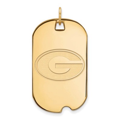 Black Bow Jewelry 10k Yellow Gold Georgia Bulldogs NCAA Large Pendant