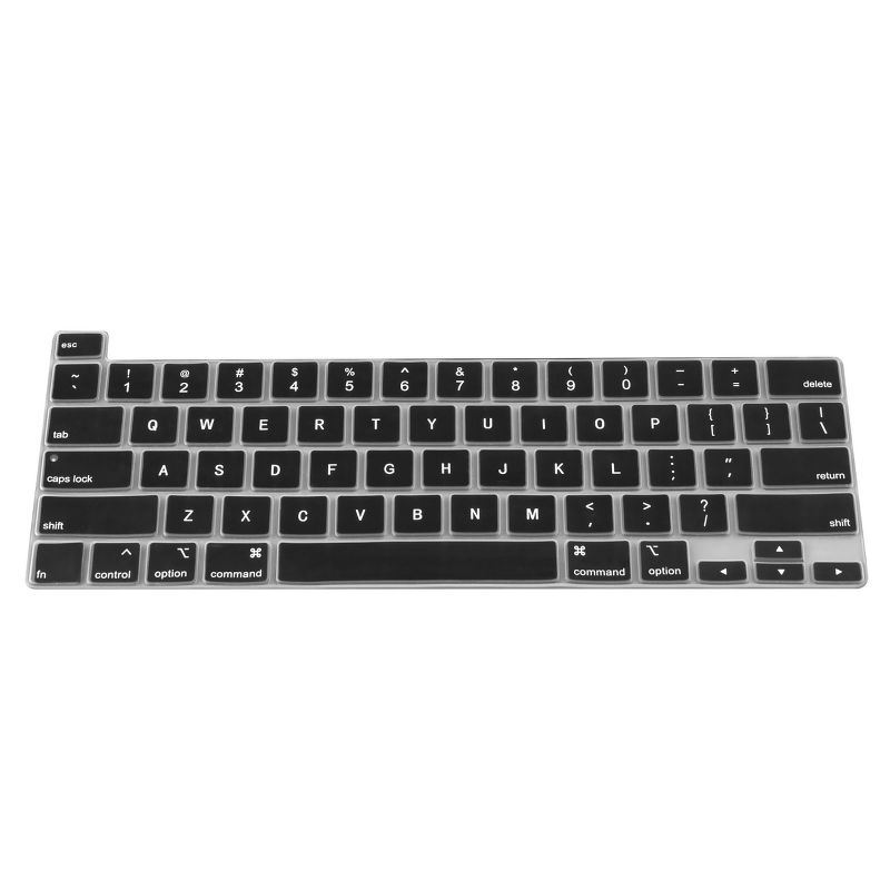 Insten Keyboard Cover Protector Compatible with 2020 Macbook Pro 13", Ultra Thin Silicone Skin, Tactile Feeling, Anti-Dust, Black, 3 of 10