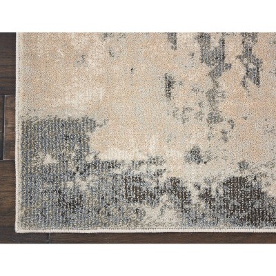 Gray Synthetic Easy Care Power Loomed Area Rug