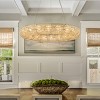 ALOADECOR Unique/Statement Soft Gold Wagon Wheel Chandelier With Crystal Beads Accents - 3 of 4