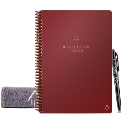 Fusion Smart Reusable Notebook 7 Page Styles 42 Pages 6"x8.8" Executive Size Eco-Friendly Notebook Maroon - Rocketbook