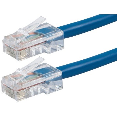 Monoprice Cat5e Ethernet Patch Cable - 7 Feet - Blue | Network Internet Cord - RJ45, Stranded, 350Mhz, UTP, Pure Bare Copper Wire, 24AWG - Zeroboot