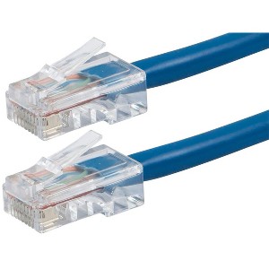 Monoprice Cat5e Ethernet Patch Cable - 7 Feet - Blue | Network Internet Cord - RJ45, Stranded, 350Mhz, UTP, Pure Bare Copper Wire, 24AWG - Zeroboot - 1 of 4